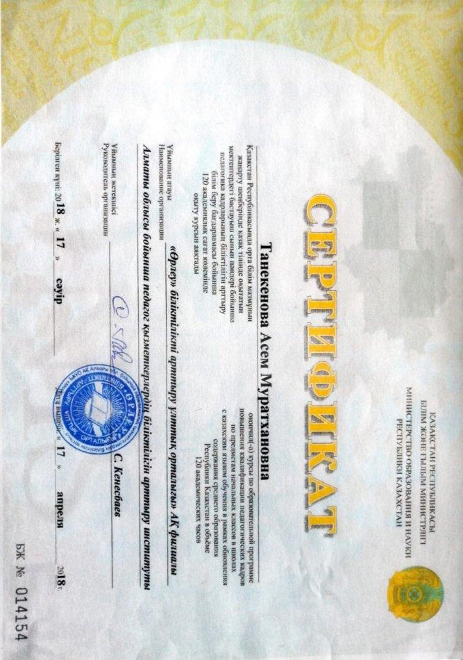 Танекенова А.М