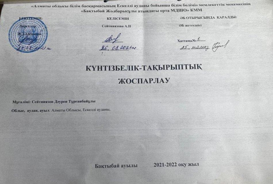 Сейтниязов Даурен Турганбаевич